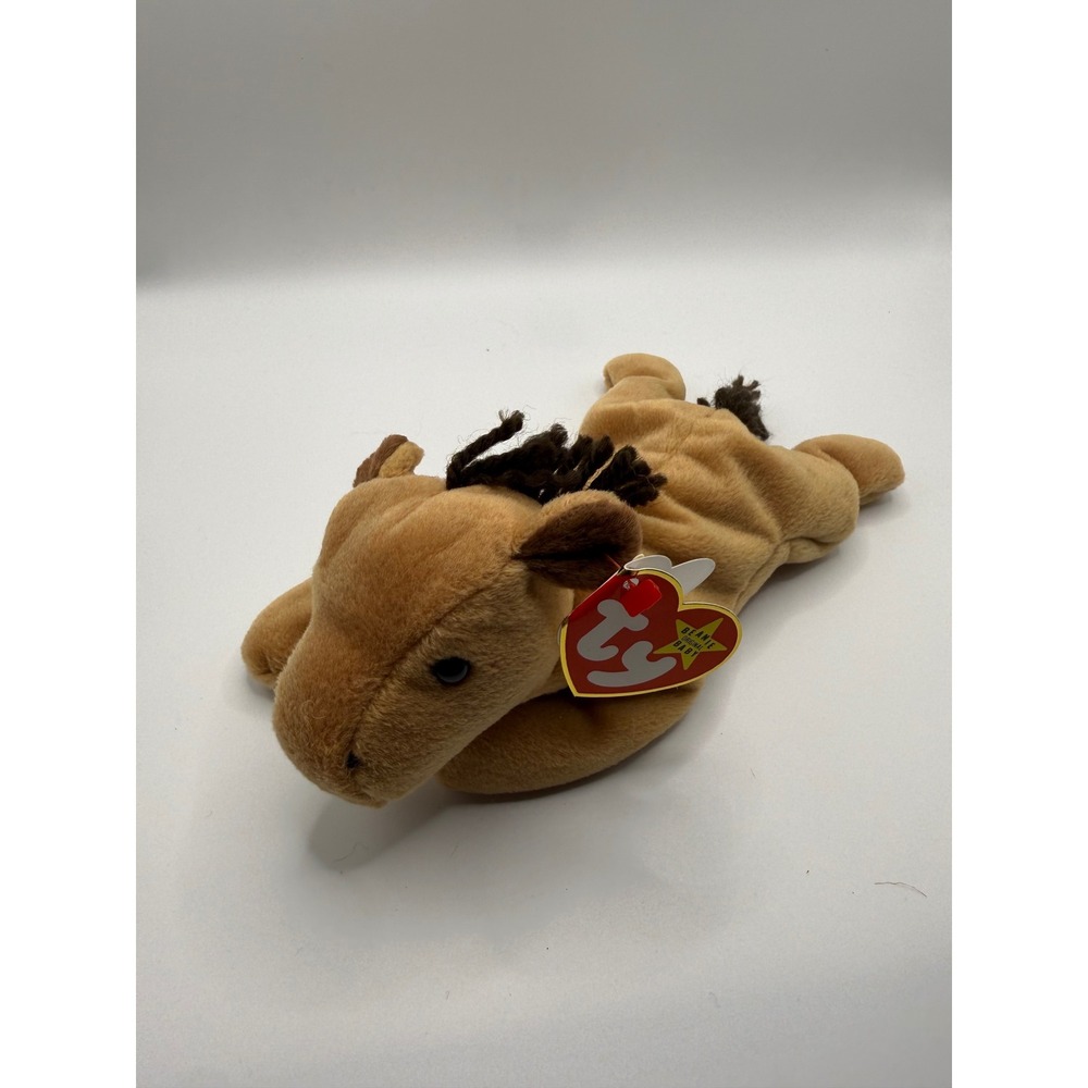 Ty Beanie Baby Derby the Horse Tan Brown‎ Mane 1995 Plush Toy Style 4008 Vintage